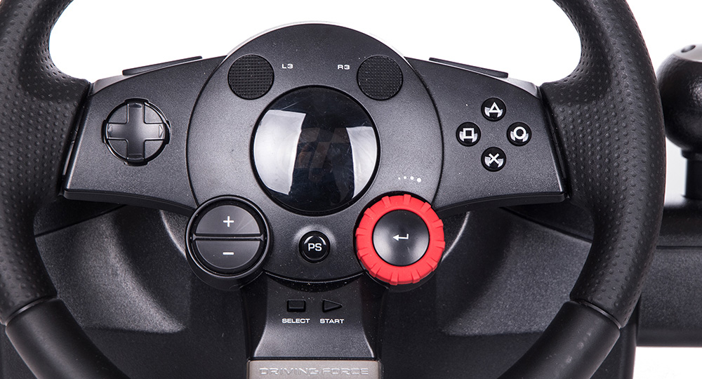 Logitech's Force GT wheel comes with wheel-mounted plastic paddles