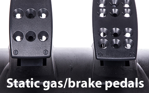 Static gas/brake pedals
