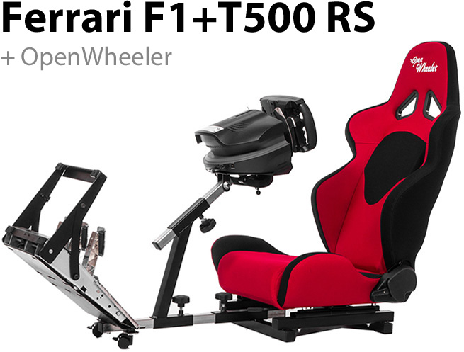 OpenWheeler Racing Seat plus the Thrustmaster T500 RS Racing Wheel plus Thrustmaster’s Ferrari F1 Racing Wheel