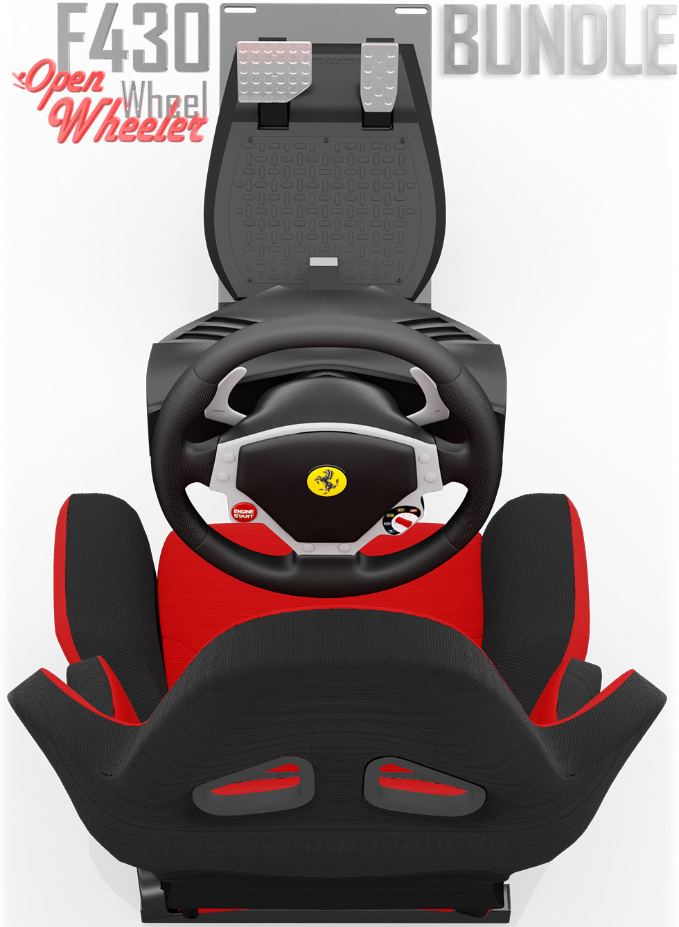 Ferrari F430 Racing Wheel + OW Game Seat In Bundle