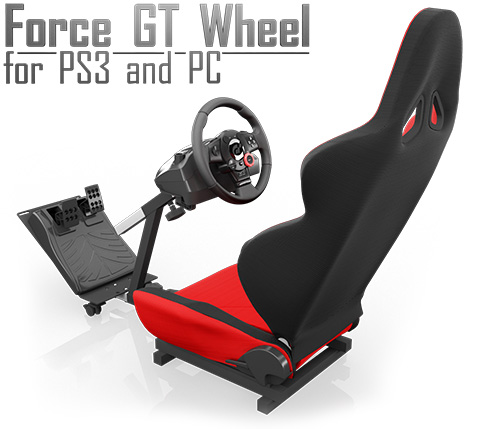 Force GT Driving Wheel with a Game Racing Seat Bundle