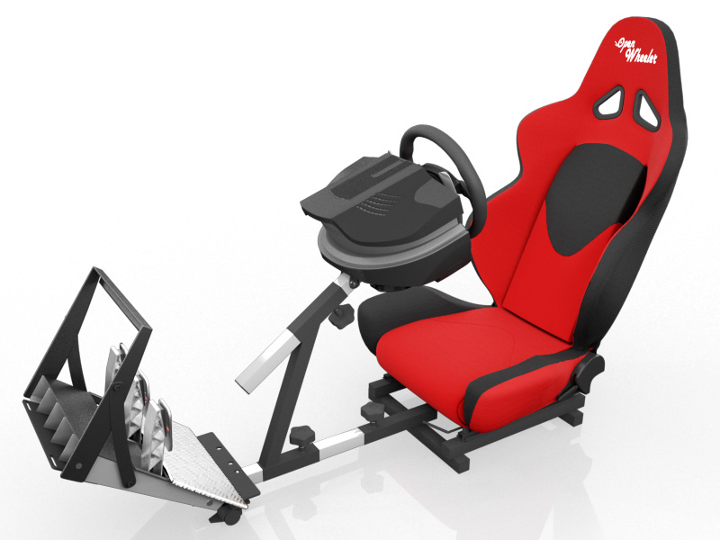 Driving Simulator set: The Thrustmaster T500 mounted on an OpenWheeler Gaming Seat