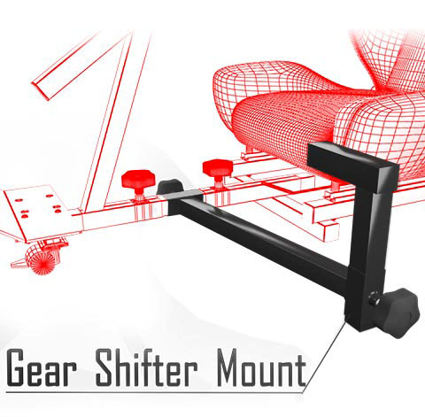 A Gear Shifter Mount for the Logitech G27 Steering Wheel and the Like