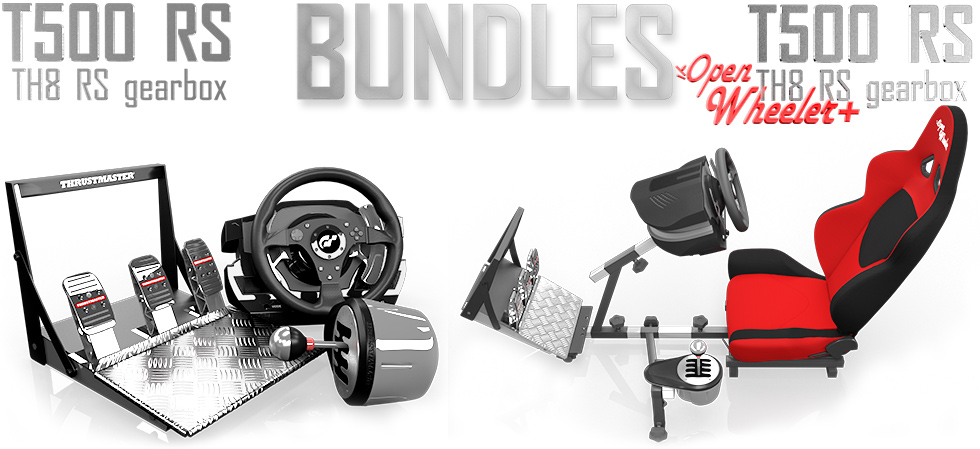 Bundles With The Thrustmaster TH8RS Gearbox, The Thrustmaster T500 RS and OpenWheeler+