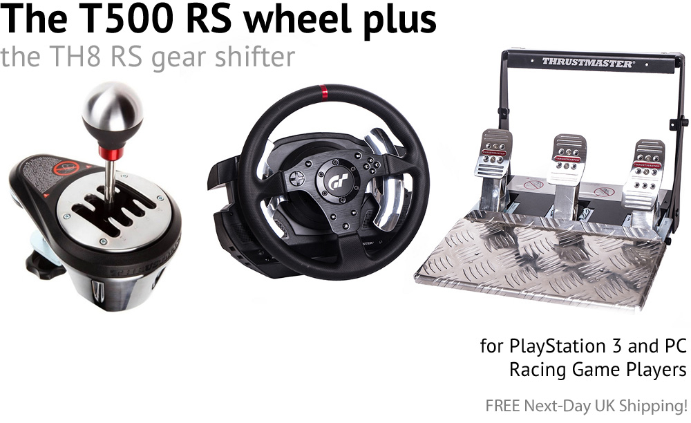 Bundle: the Thrustmaster T500 RS wheel together with the TH8 RS