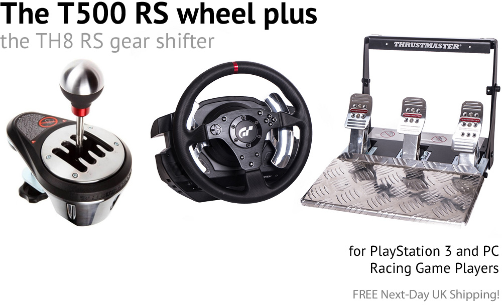 The T500 RS wheel plus the TH8 RS gear shifter